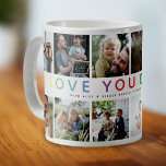 Rainbow 'LOVE YOU DADDY' Photo Collage Keepsake Coffee Mug<br><div class="desc">Create a personalized keepsake mug for Dad! This unique mug features 12 of your favorite square photos and modern rainbow typography that spells out "LOVE YOU DADDY." Add a heartfelt message and personalize with a name to make it truly one-of-a-kind. Trust us,  Dad will love it.</div>