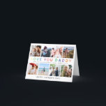 Rainbow 'LOVE YOU DADDY' Photo Collage Keepsake Holiday Card<br><div class="desc">Create your very own special keepsake Card for dad! Design features 8 square photographs of your choice with modern rainbow typography 'LOVE YOU DADDY' and personalize with message and name/s.</div>