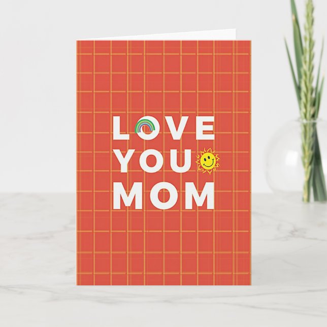 Rainbow Love You Mom Card (Front)