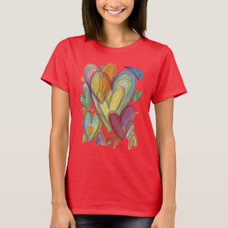 Rainbow Loving Hearts Art Custom Shirts