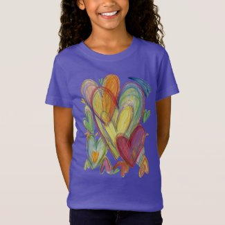 Rainbow Loving Hearts Art Custom TShirt