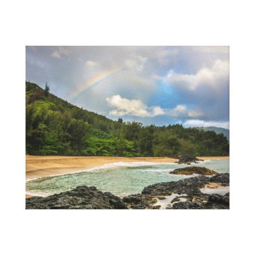 Rainbow, Lumaha'i Beach, Kauai, Hawaii Photograph Canvas Print Rainbow, Lumaha'i Beach, Kauai, Hawaii Photograph Canvas Print