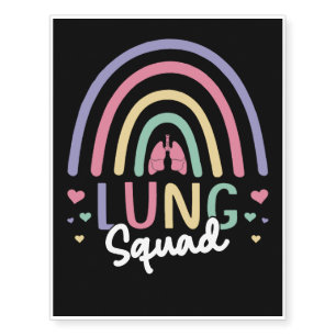 Rainbow Lung Squad Temporary Tattoos