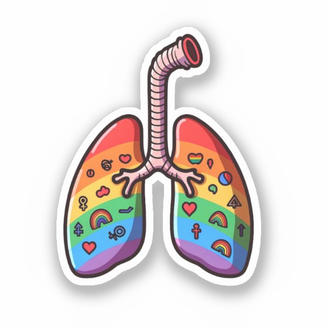 Rainbow Lungs Sticker (Front)
