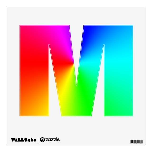 Rainbow M Wall Sticker (Front)