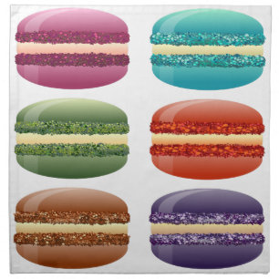 rainbow macarons napkin