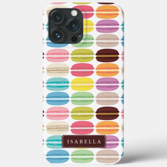 Rainbow Macarons Personalized Case-Mate iPhone Case (Back)