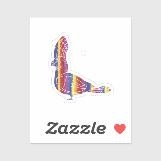 Rainbow Macaw Sticker (Sheet)