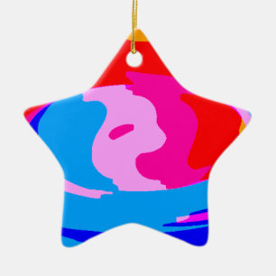 Rainbow magic ceramic ornament