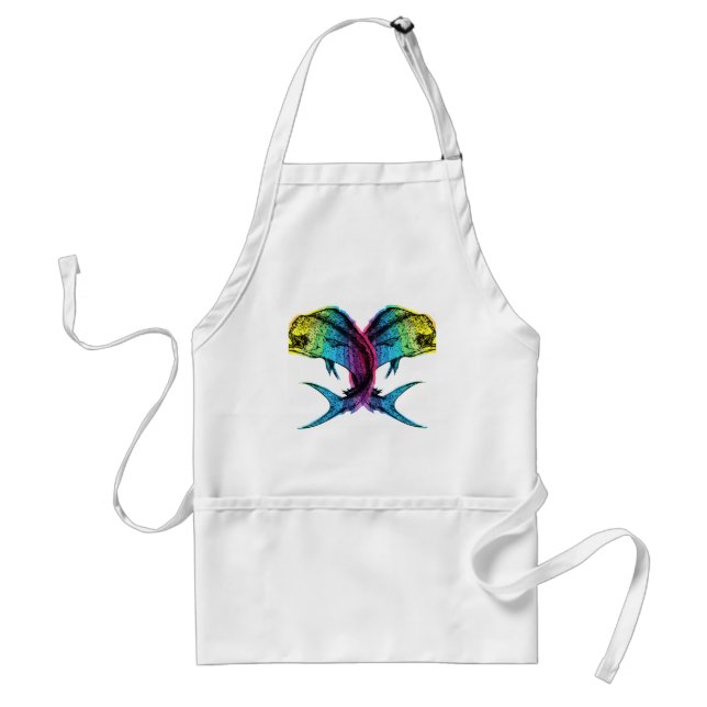 Rainbow Mahi Mahi Adult Apron (Front)