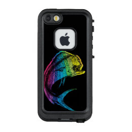 Rainbow Mahi Mahi on Black LifeProof FRĒ iPhone SE/5/5s Case