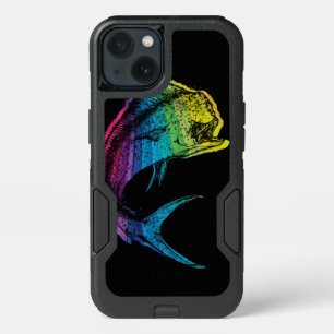 Rainbow Mahi Mahi on Black iPhone 13 Case