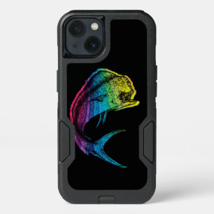 Rainbow Mahi Mahi on Black iPhone 13 Case