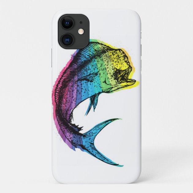 Rainbow Mahi Mahi on White Case Mate iPhone Case Zazzle