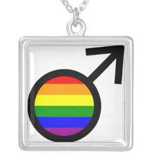 Rainbow Male Symbol Necklace