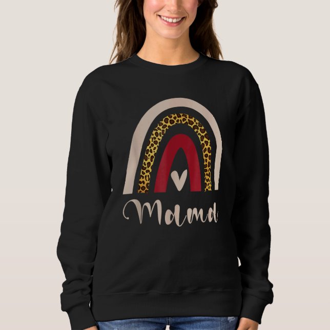 Rainbow Mama Leopard Boho Style Sweatshirt (Front)