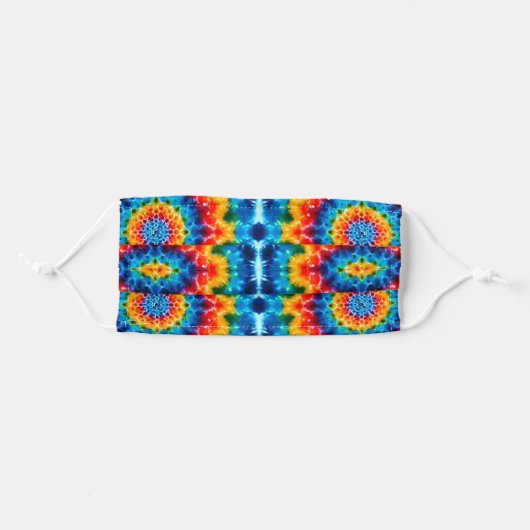 Rainbow Mandala Cloth Face Mask - Virus Prevention (Front, Folded)
