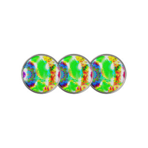 Rainbow Mandala Hippie Tie Dye Golf Ball Marker