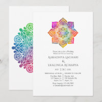Rainbow Mandala Indian Rehearsal Dinner