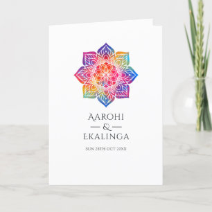 Rainbow Mandala Indian Wedding Program