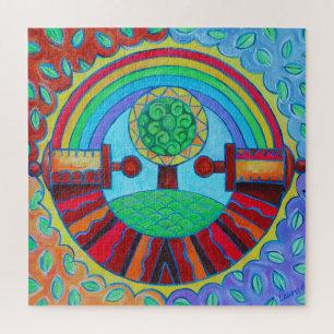 Rainbow Mandala Jigsaw Puzzle
