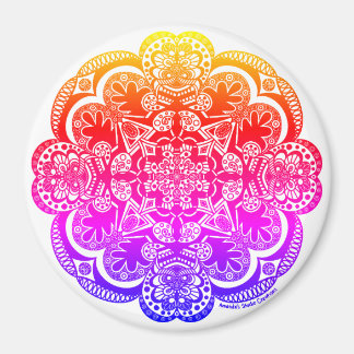 Rainbow Mandala Magnet