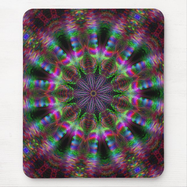 Rainbow Mandala Mousepad (Front)
