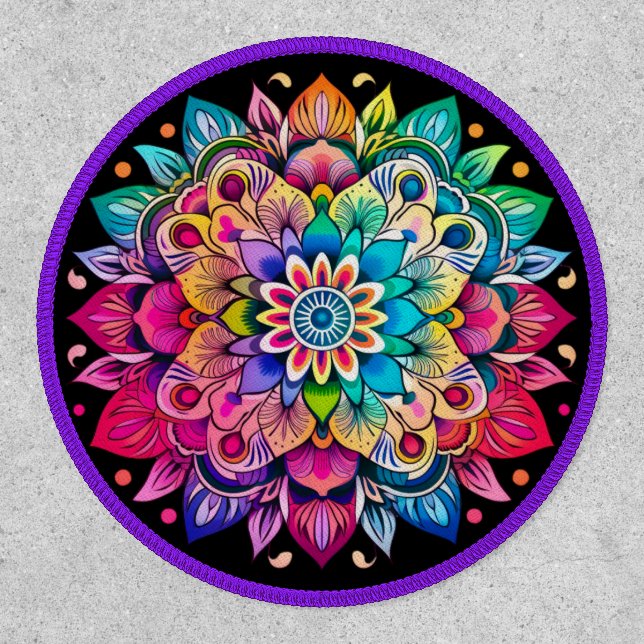Rainbow  Mandala Patch (Front)