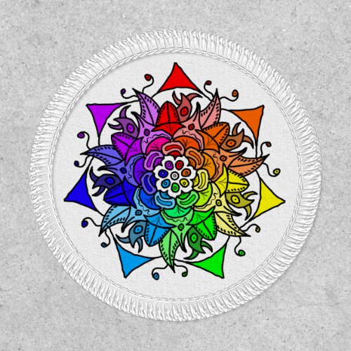 Rainbow Mandala Patch