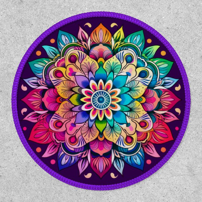 Rainbow  Mandala Patch (Front)