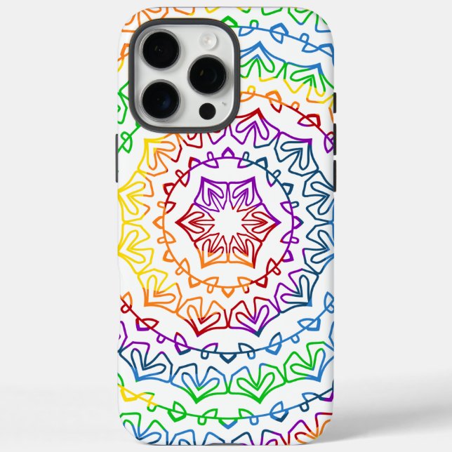 Rainbow Mandala Pattern Design Case-Mate iPhone Case (Back)