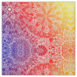 Rainbow Mandala Pattern Fabric