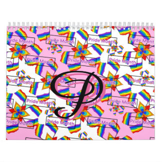 Rainbow Mandala Pride Monogram - Vibrant Geometric Calendar