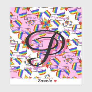 Rainbow Mandala Pride Monogram - Vibrant Geometric Sticker