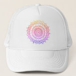 Rainbow Mandala Snapback Trucker Hat at Zazzle