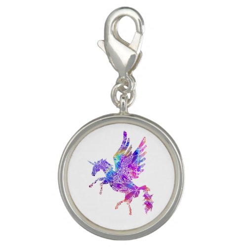 Rainbow Mandala Unicorn Charm