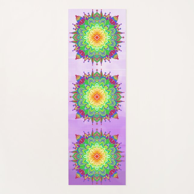 Rainbow Mandala Yoga Mat (Front)