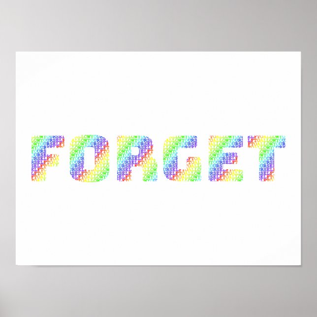 Rainbow Mantra Art – Allow Yourself To Forget Poster (Front)