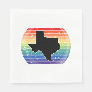 Rainbow Map Design for proud LGBTQIA Texan Napkins