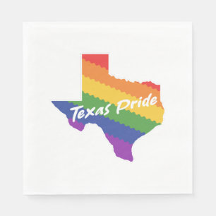 Rainbow Map of Texas Design for proud LGBT+ Texans Napkins