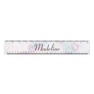 Rainbow Marble Colorful Name Ruler