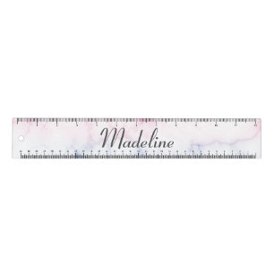 Rainbow Marble Colorful Name Ruler