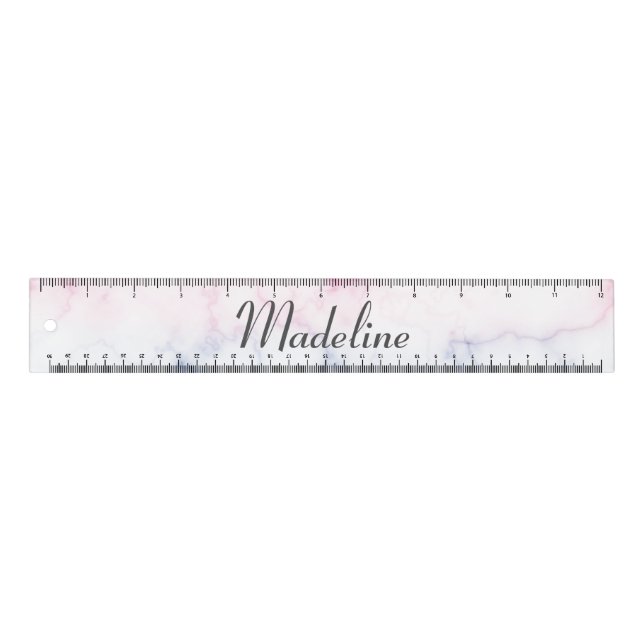 Rainbow Marble Colorful Name Ruler (Front)
