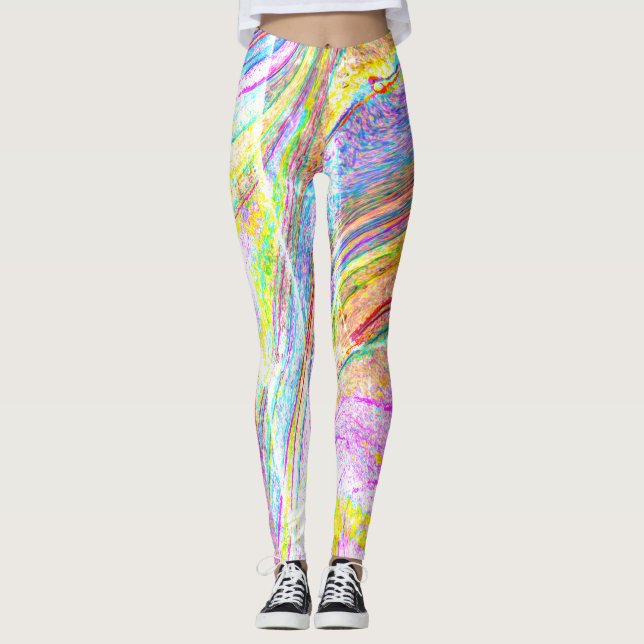 Rainbow Marble Leggings (Front)