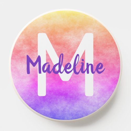 Rainbow Marble Marbled Watercolor Colorful Ombre  PopSocket