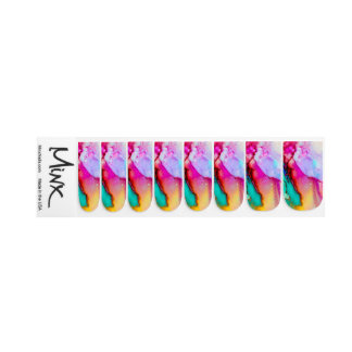 Rainbow Marble Nail Decals