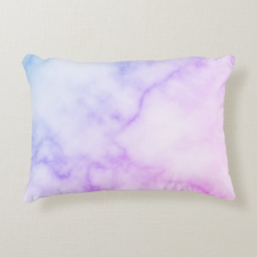 Rainbow Marble Pattern Accent Pillow