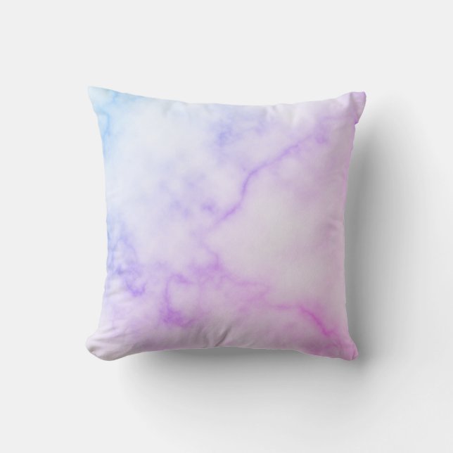 Rainbow Marble Pattern Throw Pillow (Front)