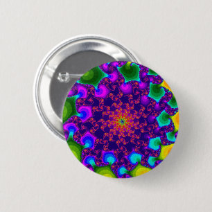 Rainbow Marigold Pinback Button