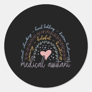 Rainbow Medical Assistant Classic Round Sticker